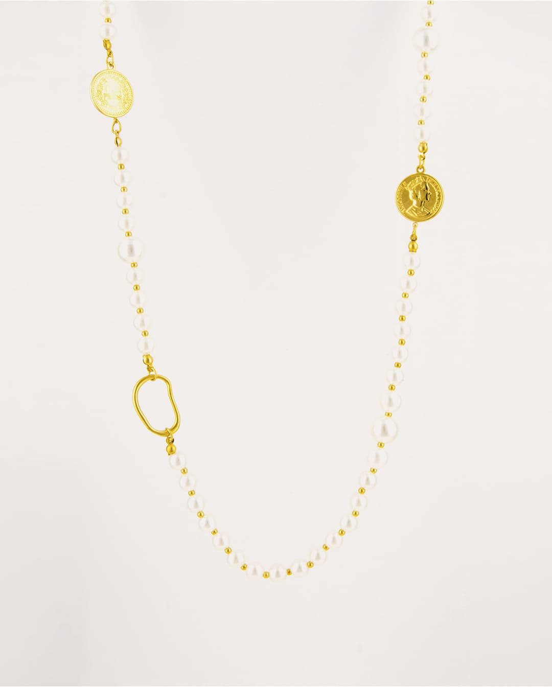 Collar Acero Largo Nubia Dorado