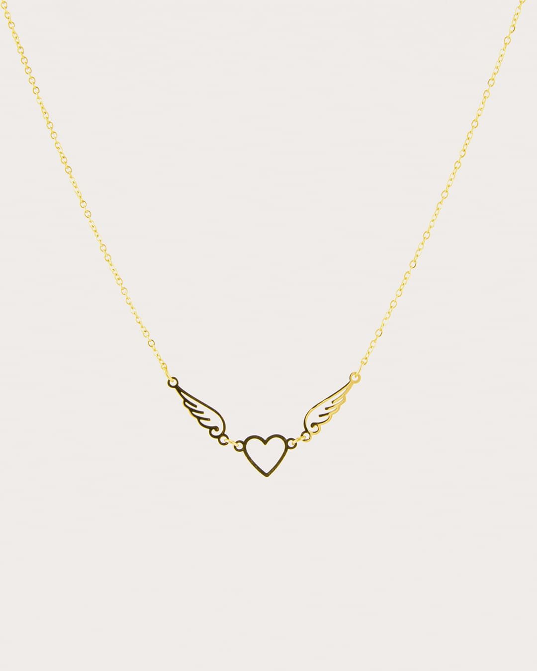 Collar Acero Alas Dorado