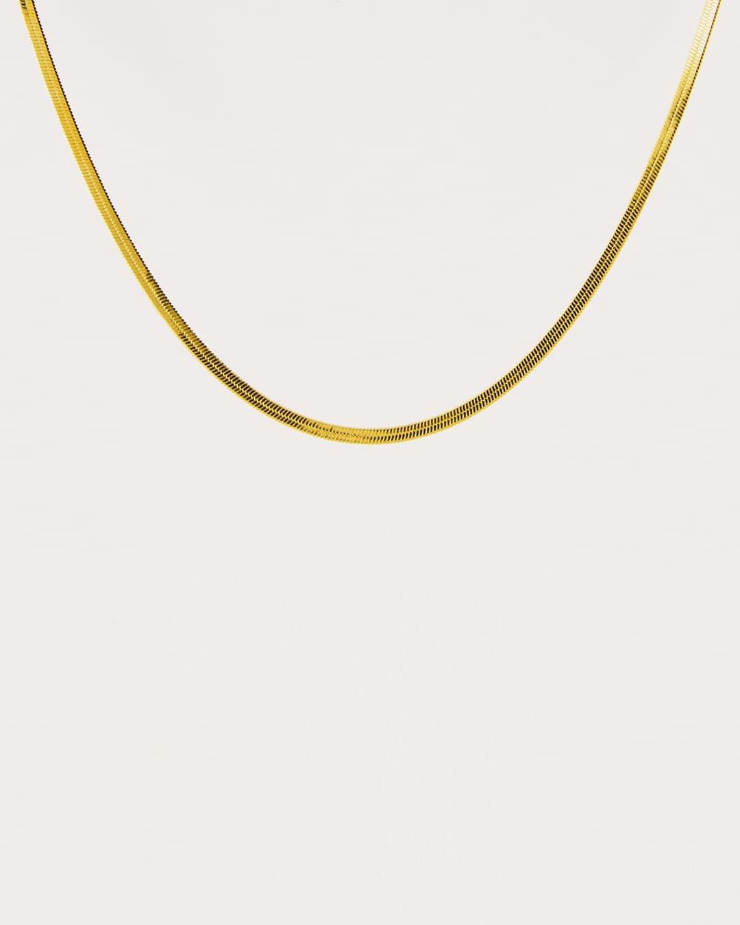 Collar Acero Snake Dorado