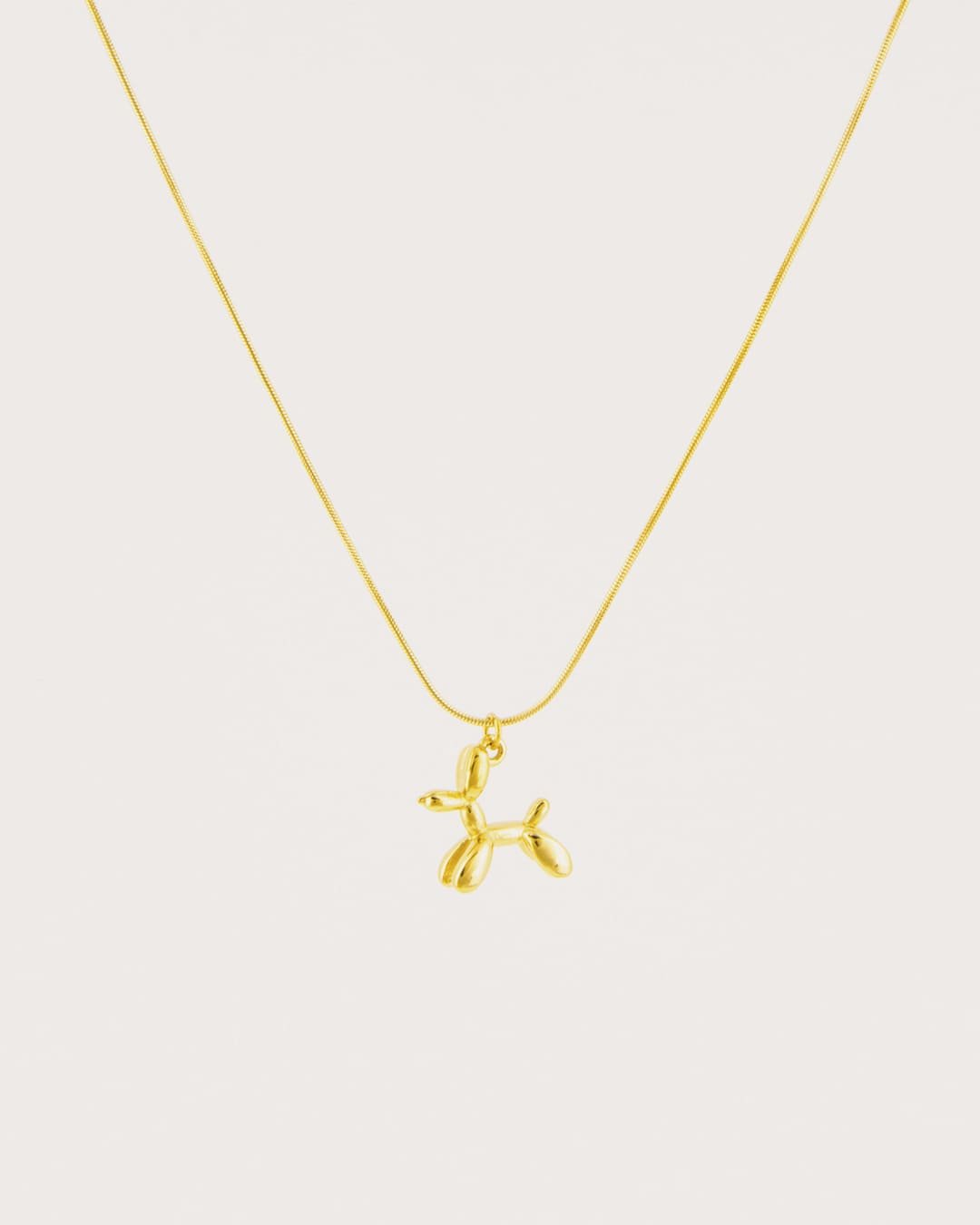 Collar Acero Perro Globo Dorado