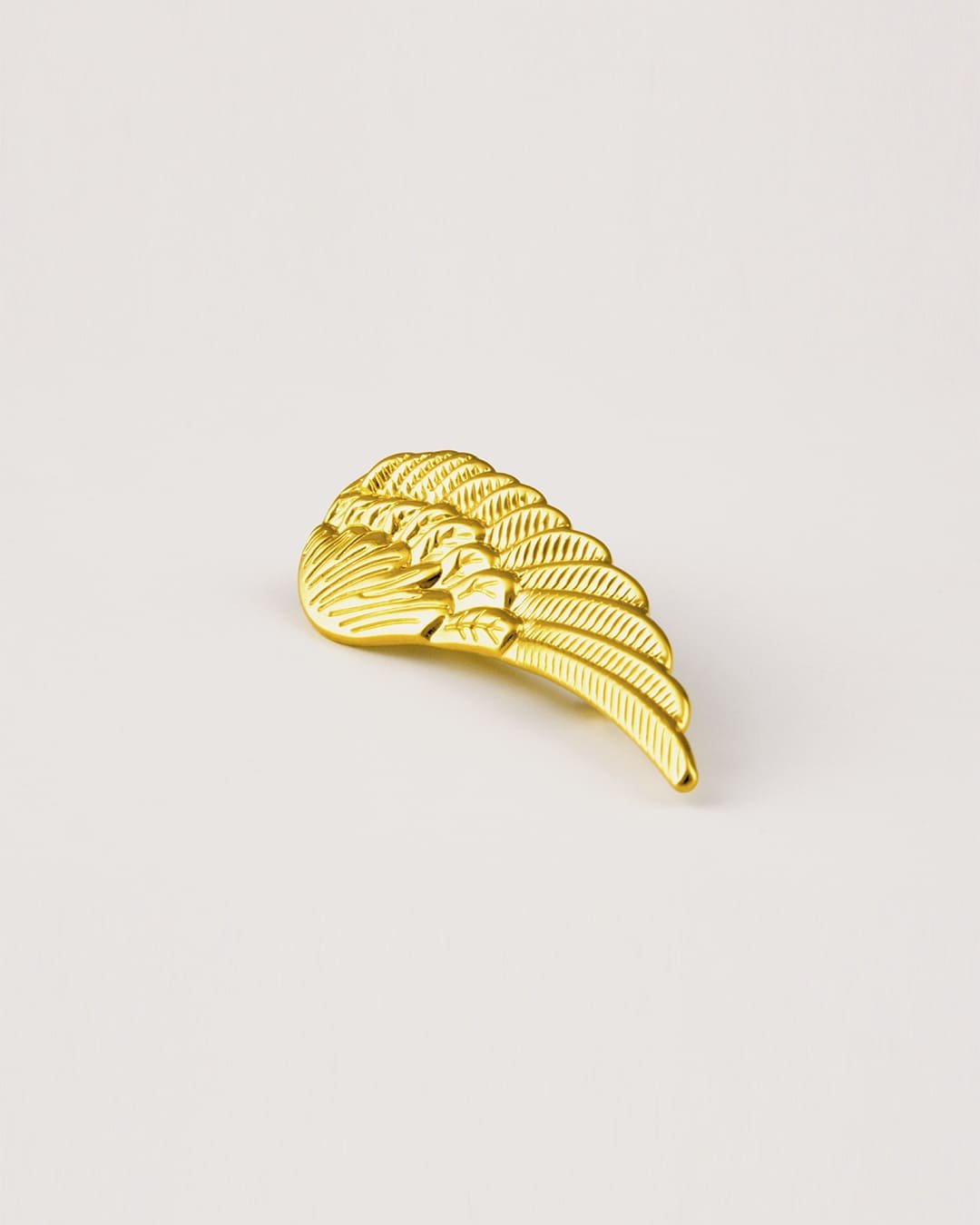 Broche Acero Ala Angel Dorado