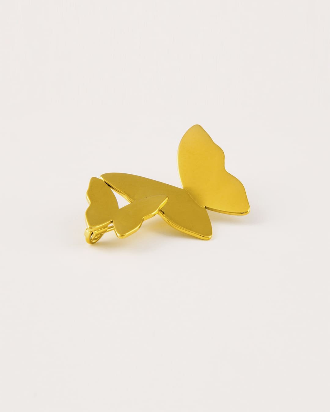 Broche Acero Mariposas 2 Dorada