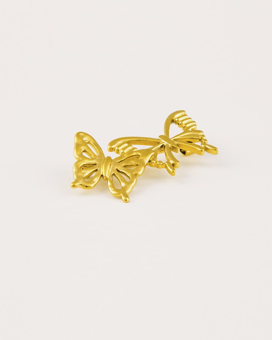Broche Acero Mariposas Dorado