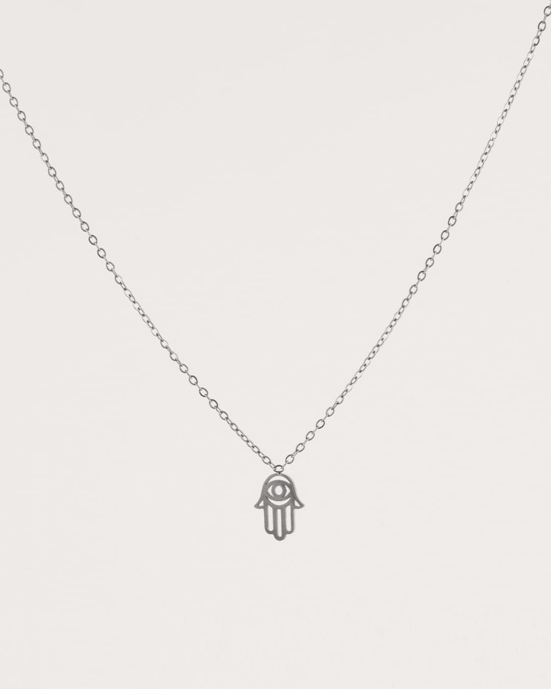 Collar Acero Fatima Plateado