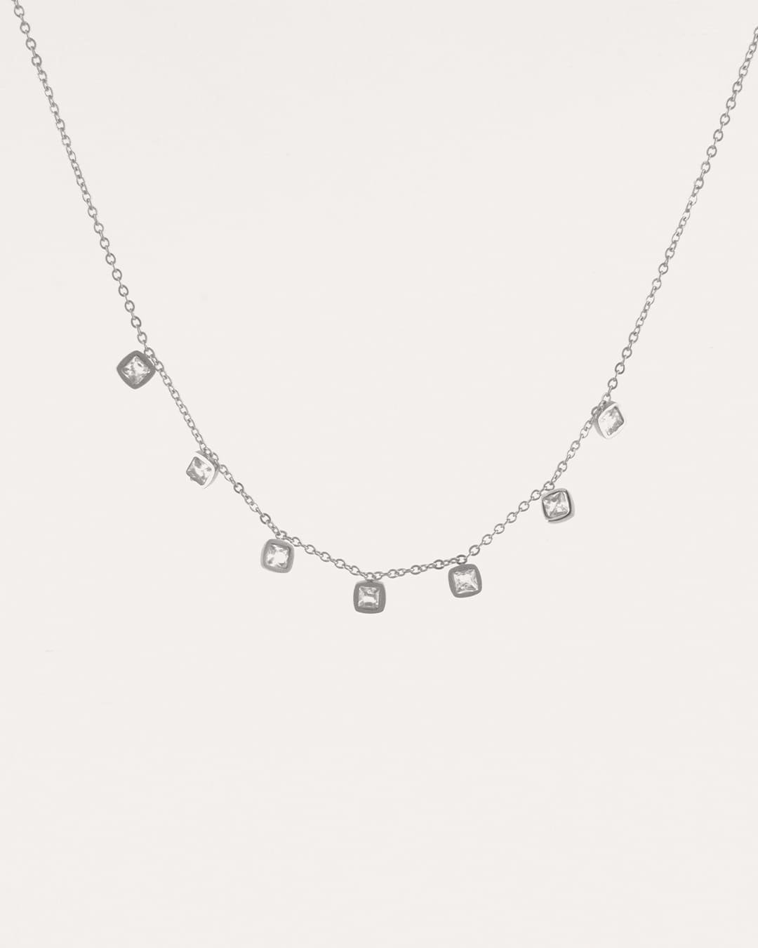 Collar Acero Brillo Plateado