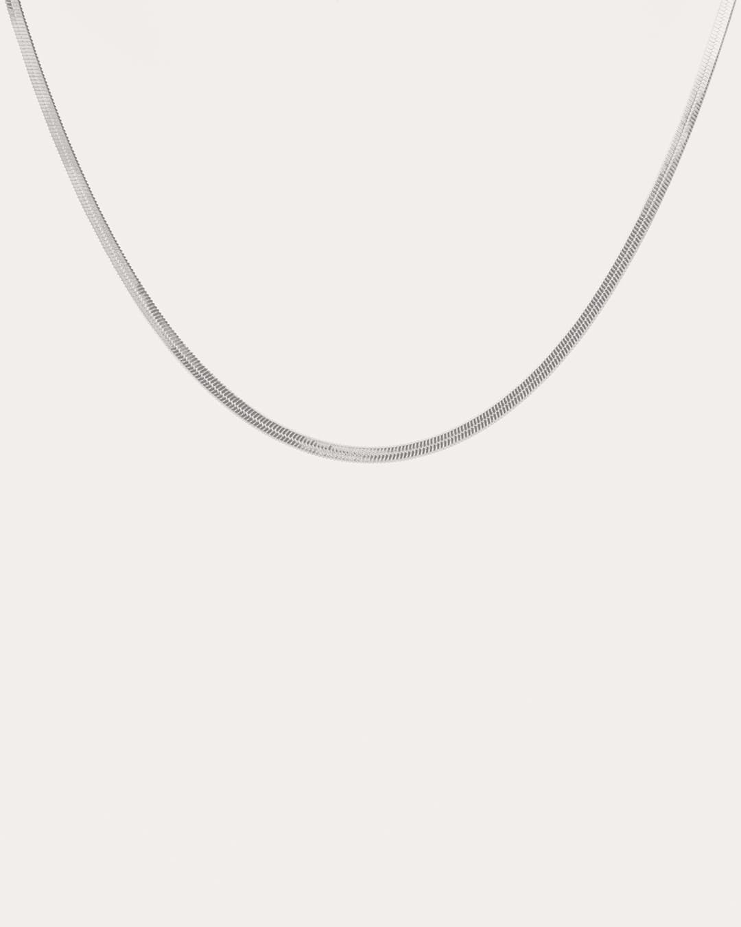 Collar Acero Snake Plateado