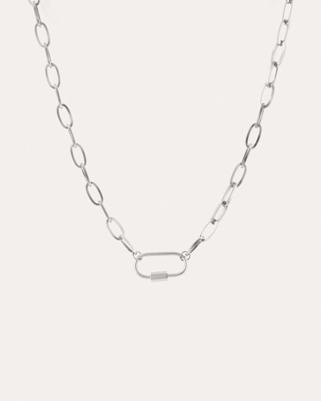 Collar Acero Rock Plateado