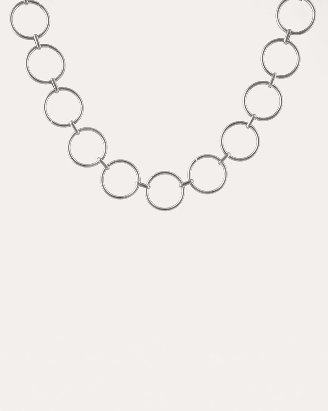 Collar Acero Circles Plateado