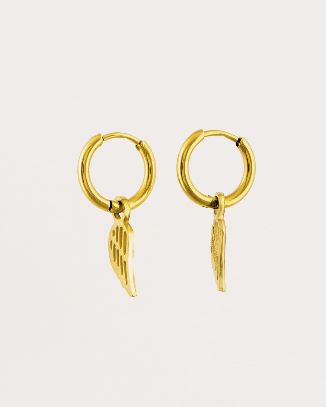 Aro Acero Pluma Dorado