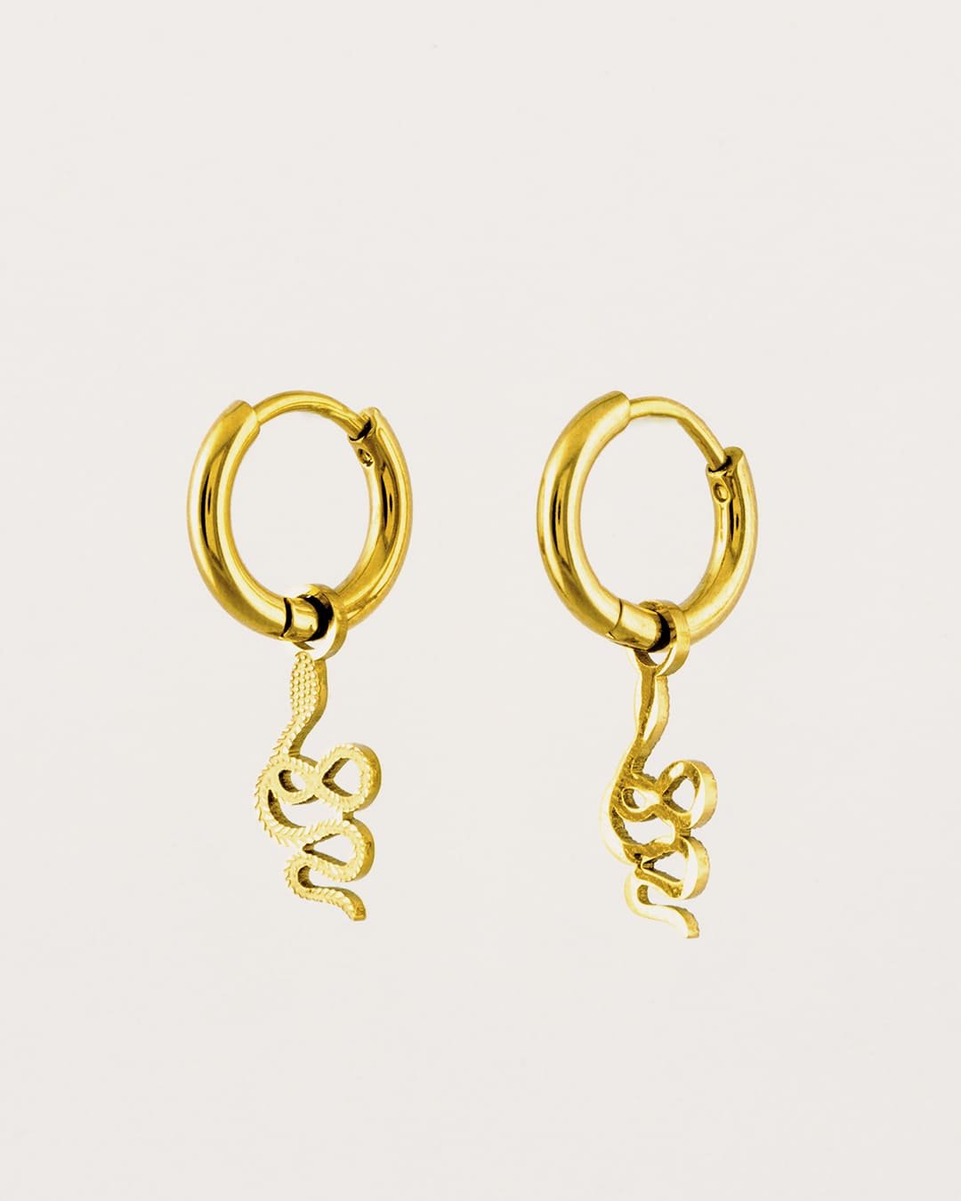 Aro Acero Serpiente Dorado