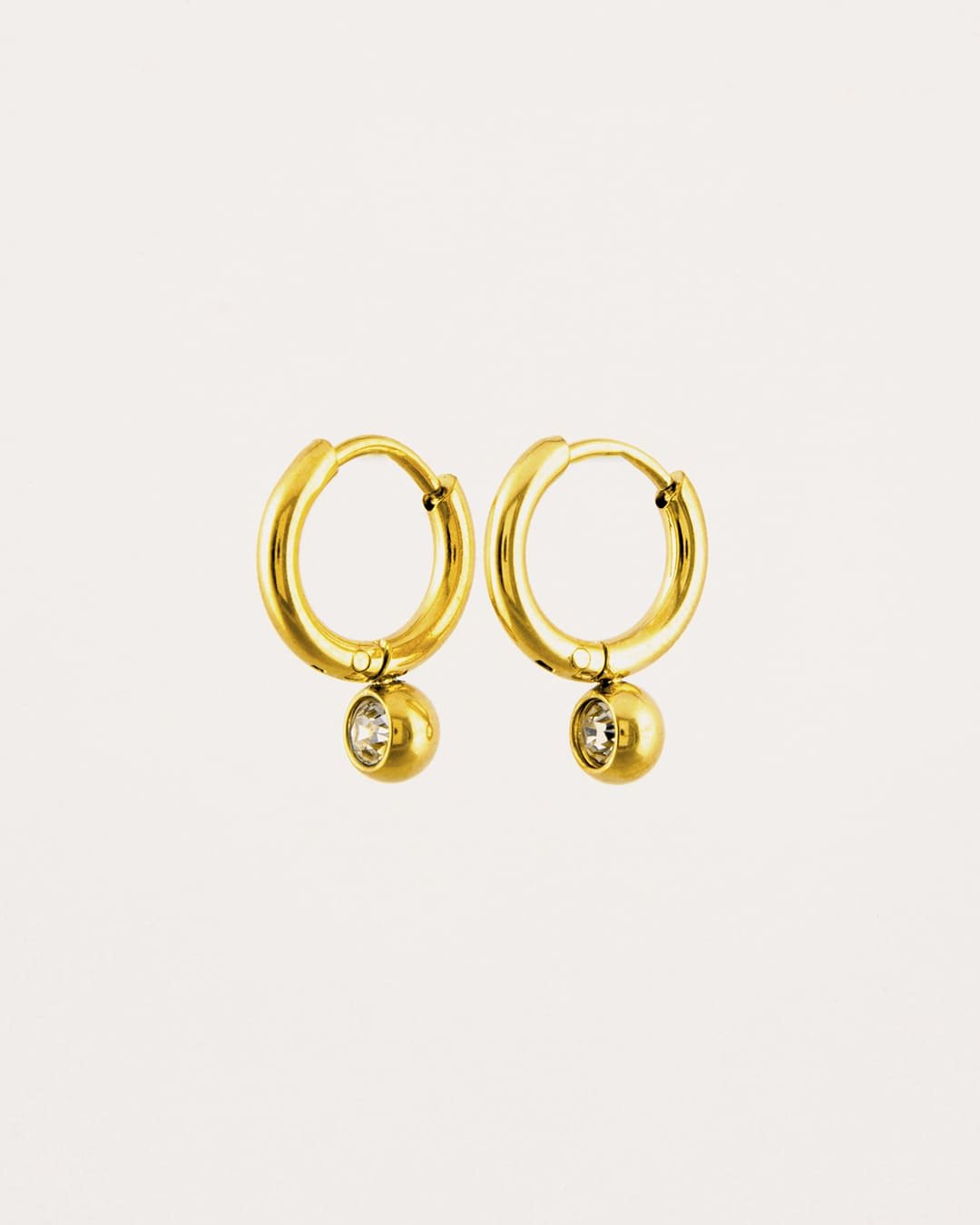 Aro Cristal Acero Dorado