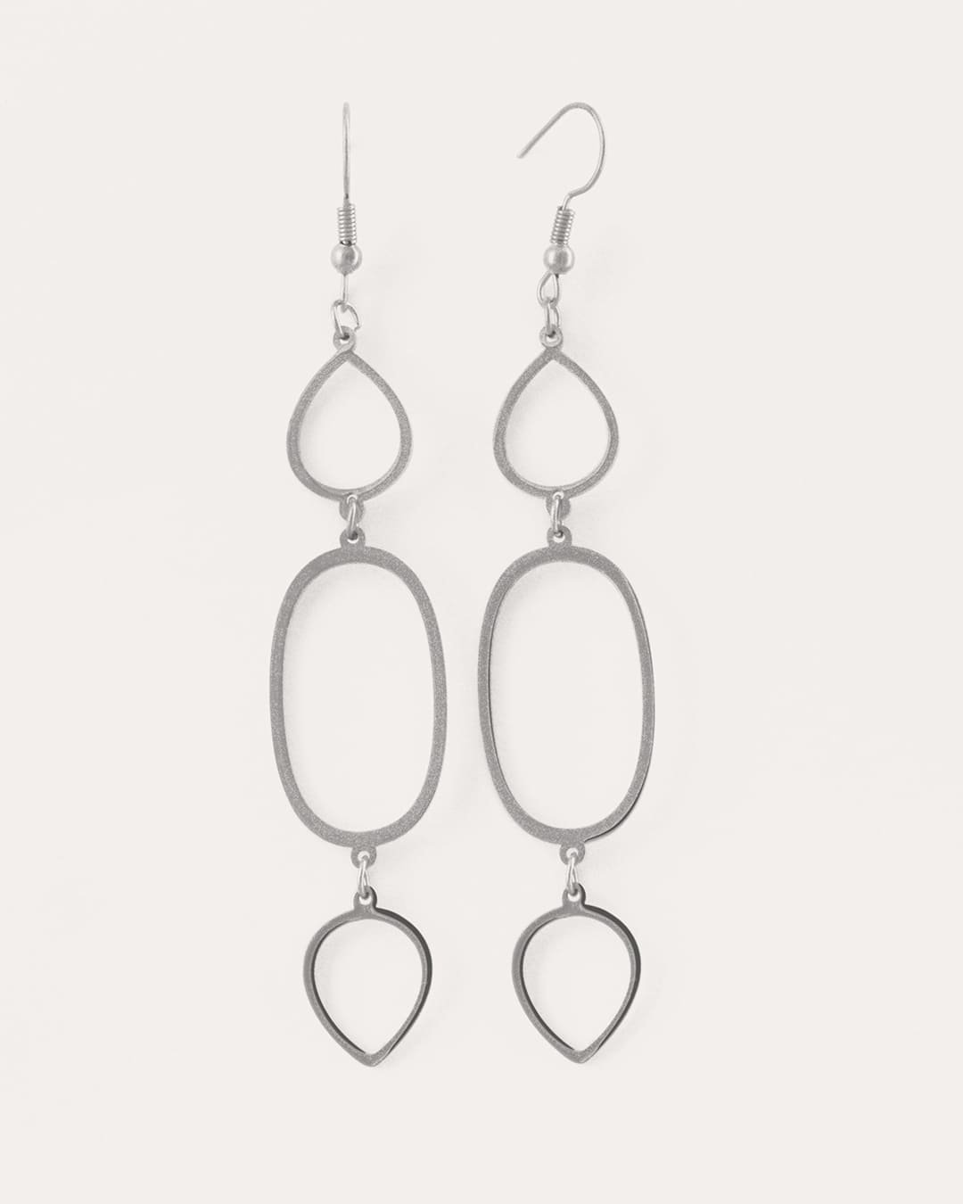 Pendiente Acero Vanesa Plateado