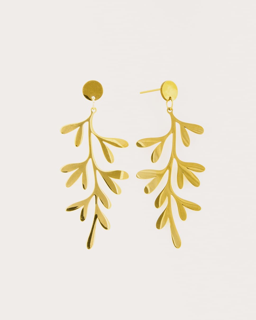 Pendiente Acero Viena Dorado