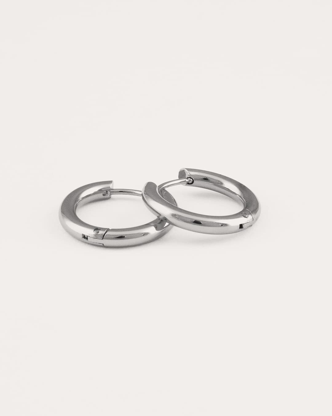 Aro Acero Circles Mediano Plateado