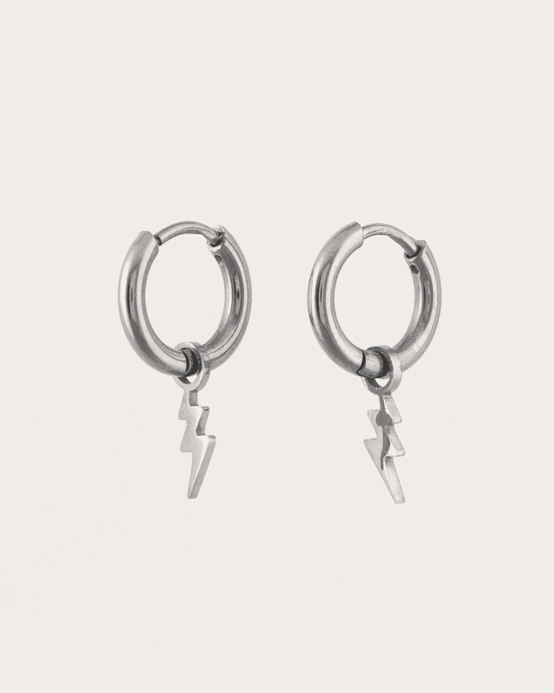 Aro Acero Rayo Plateado