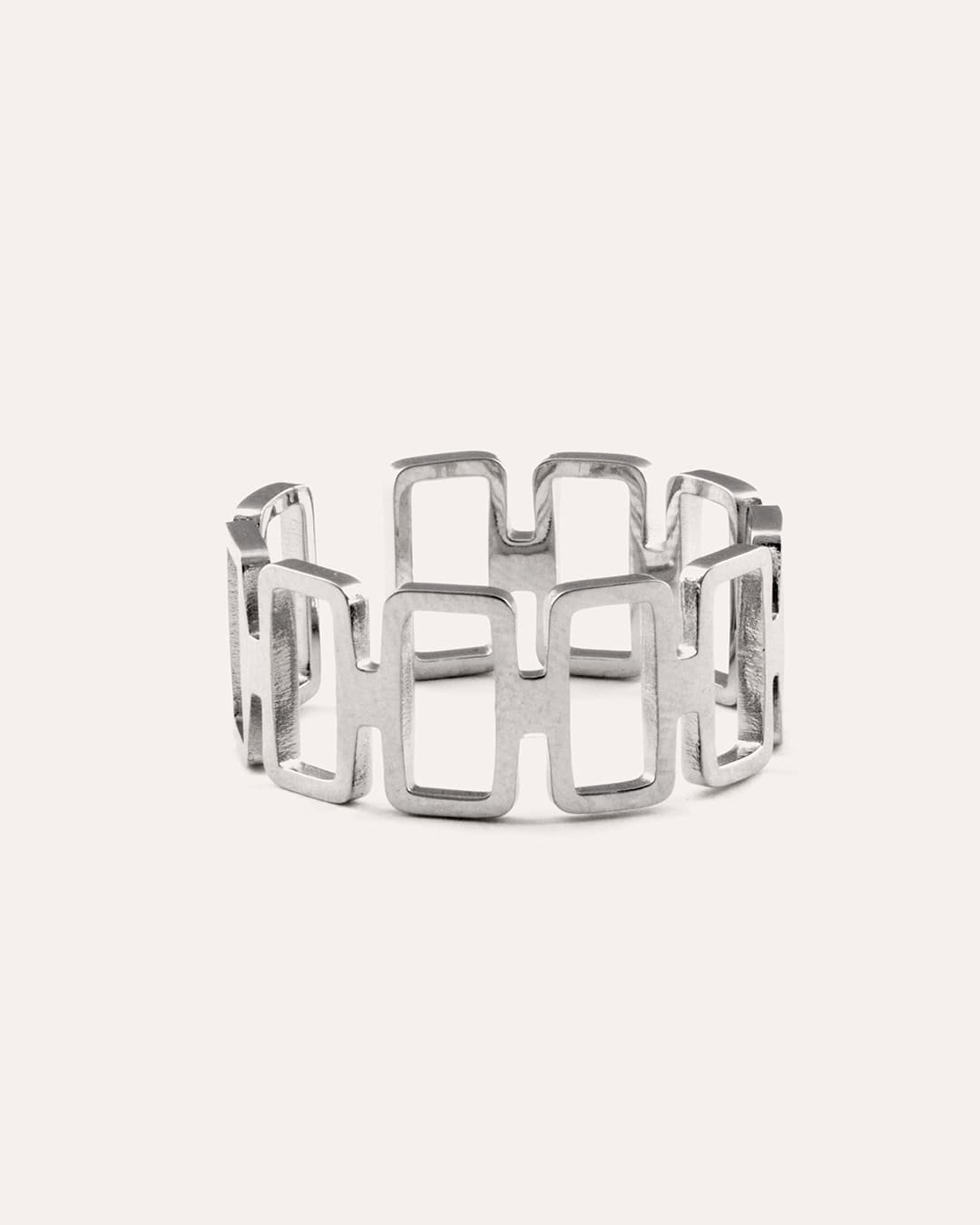 Anillo Acero Sagitta Plateado