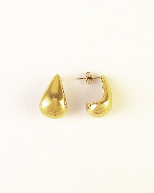 Pendiente Acero Gota Dorado