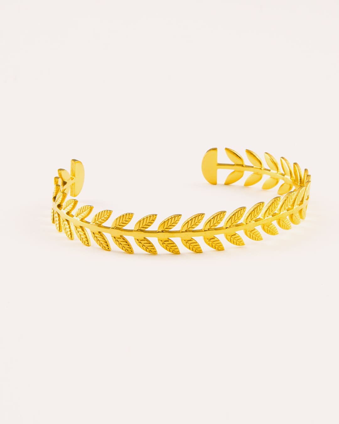 Pulsera Acero Laurel Dorada
