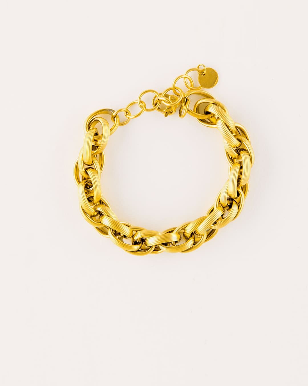 Pulsera Acero Eslabones Dorada