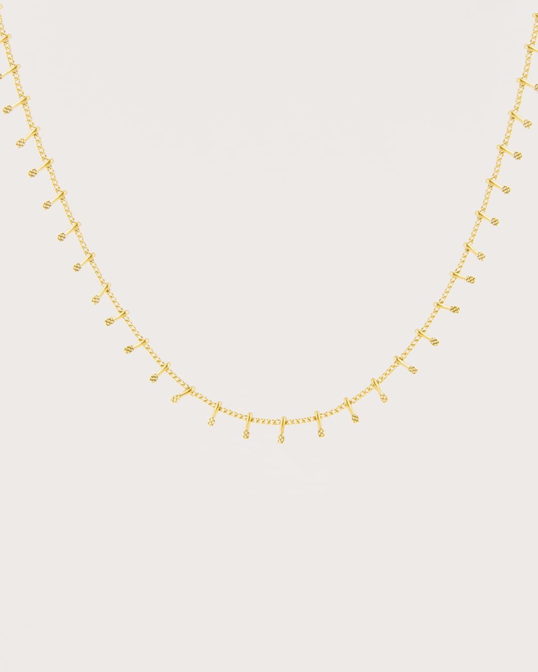 Collar Acero Barritas Dorado