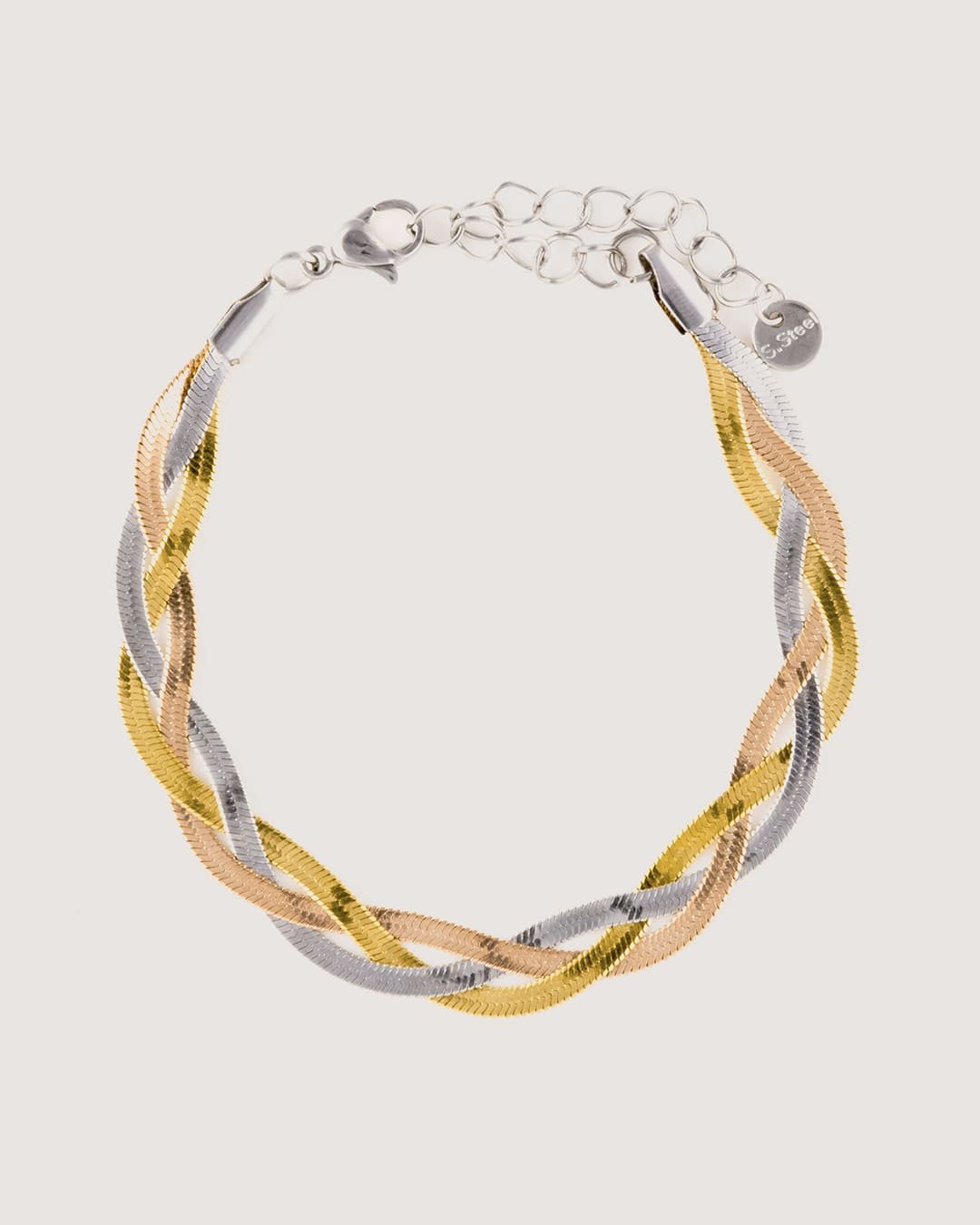 Pulsera Acero Entrelazada Triple