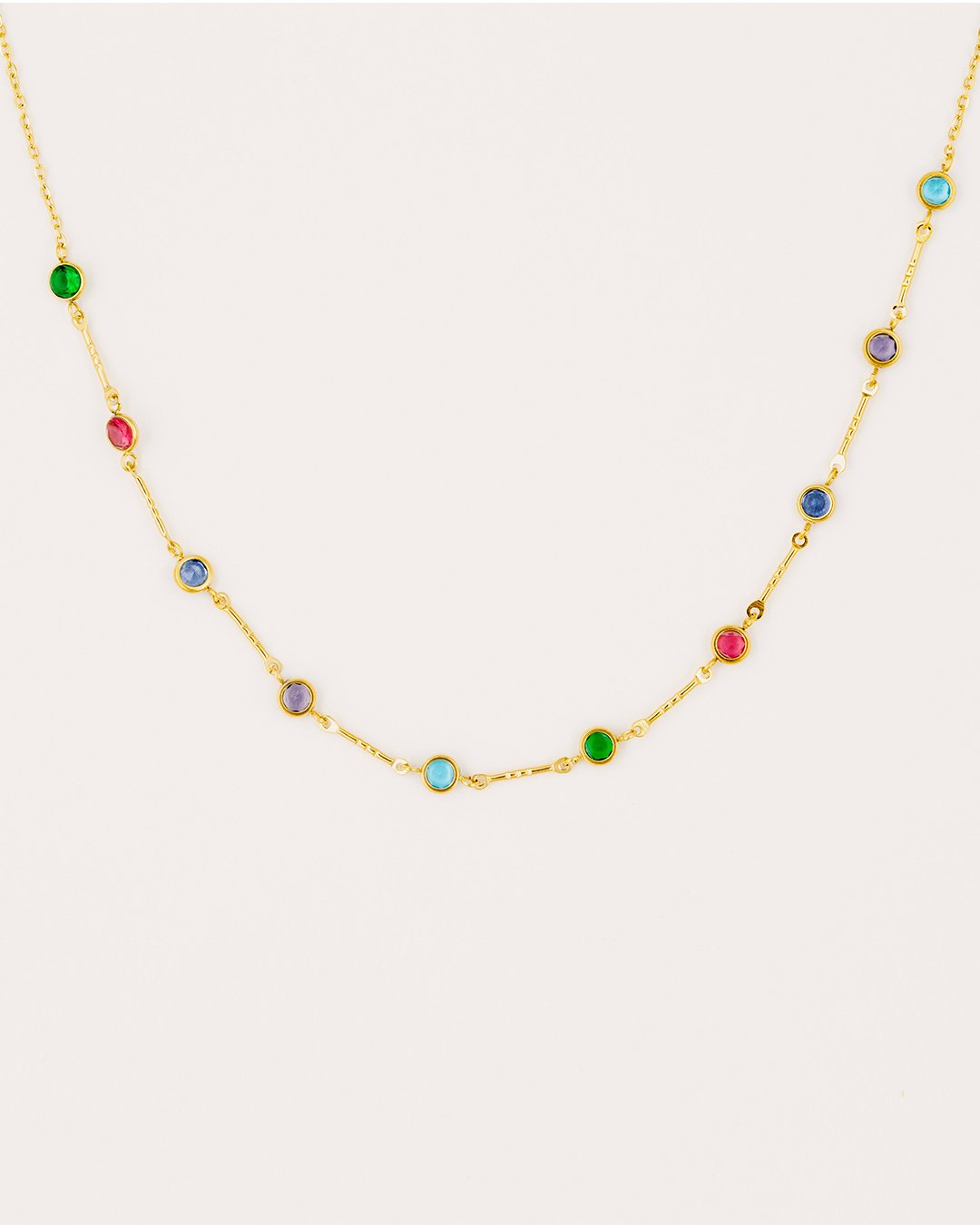 Collar Acero Cascada De Color