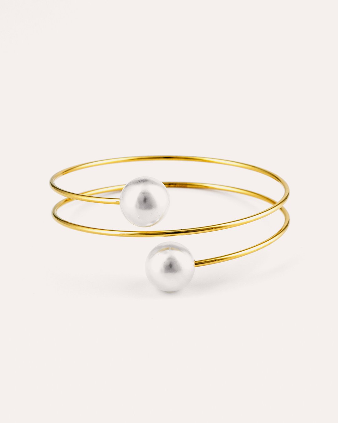 Brazalete Acero Perlas