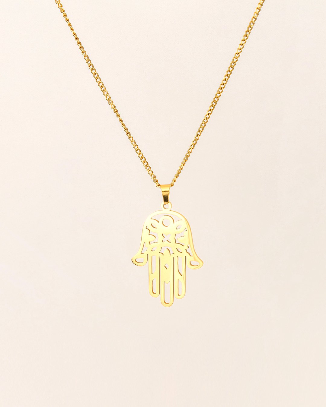 Collar Largo Acero Mano Fatima