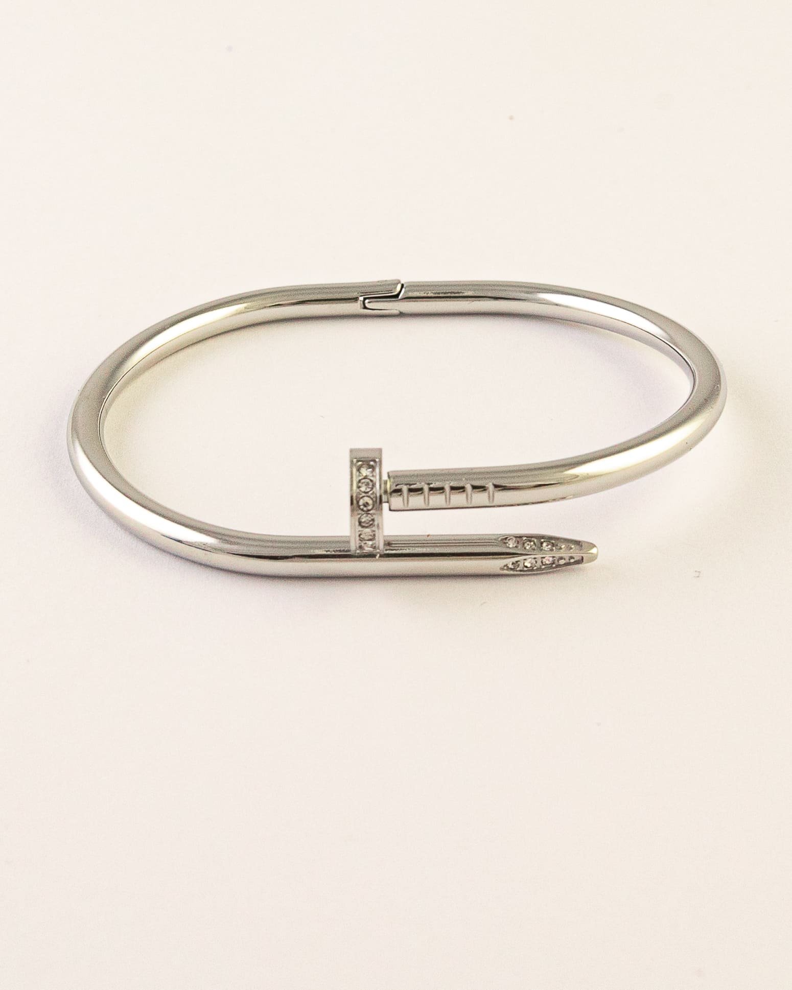 Pulsera Acero Clavo Cristales