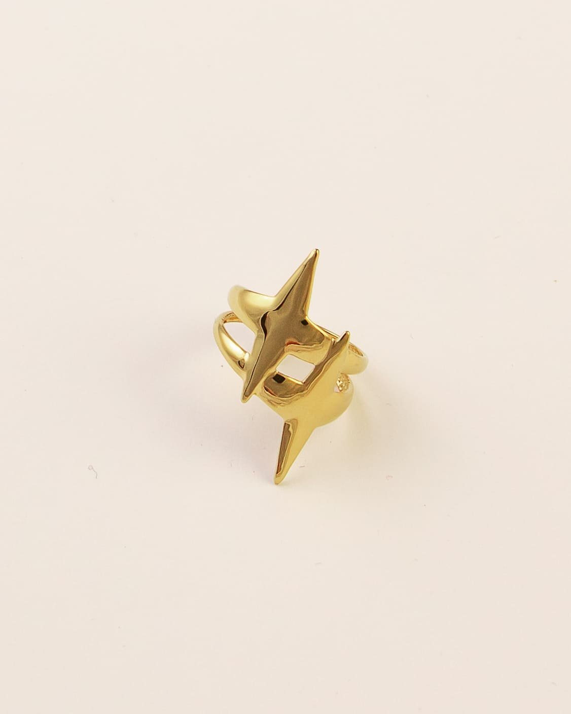 Anillo Acero Doble Estrella