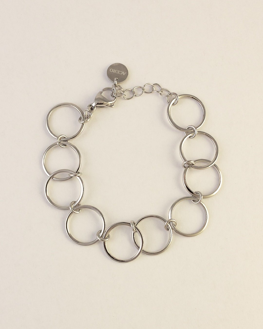 Pulsera Acero Circles Plateada