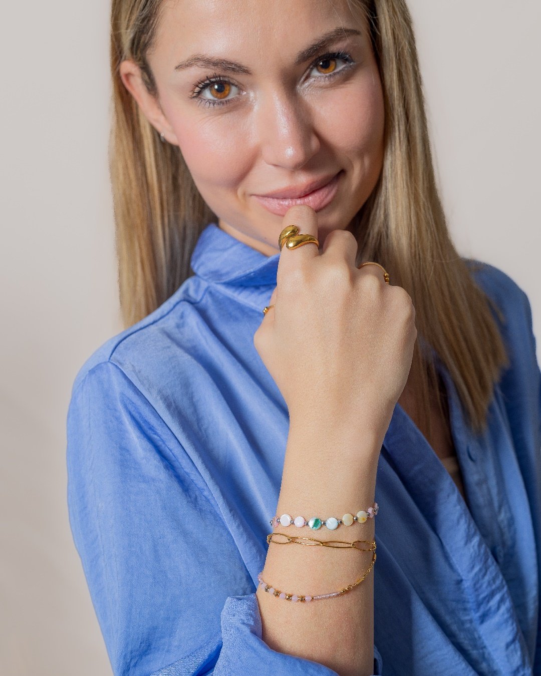 Pulsera Acero Kenia Pink