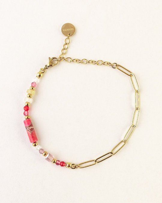 Pulsera Acero Fucsia