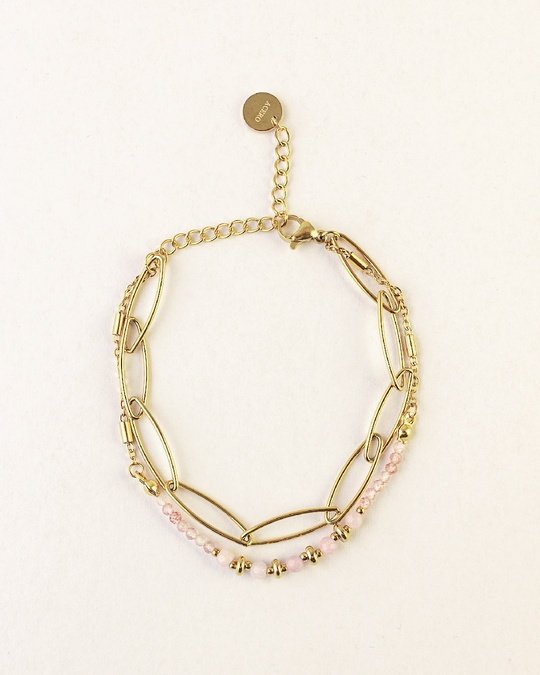 Pulsera Acero Kenia Pink