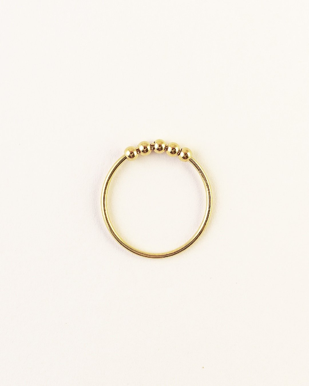 Anillo Acero Antiestrés Dorado