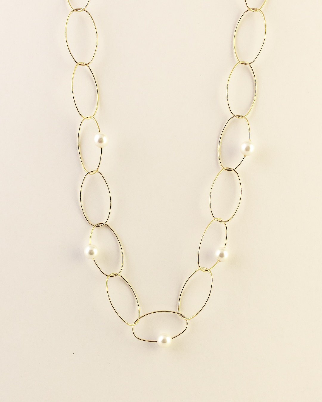 Collar Acero Five Pearls