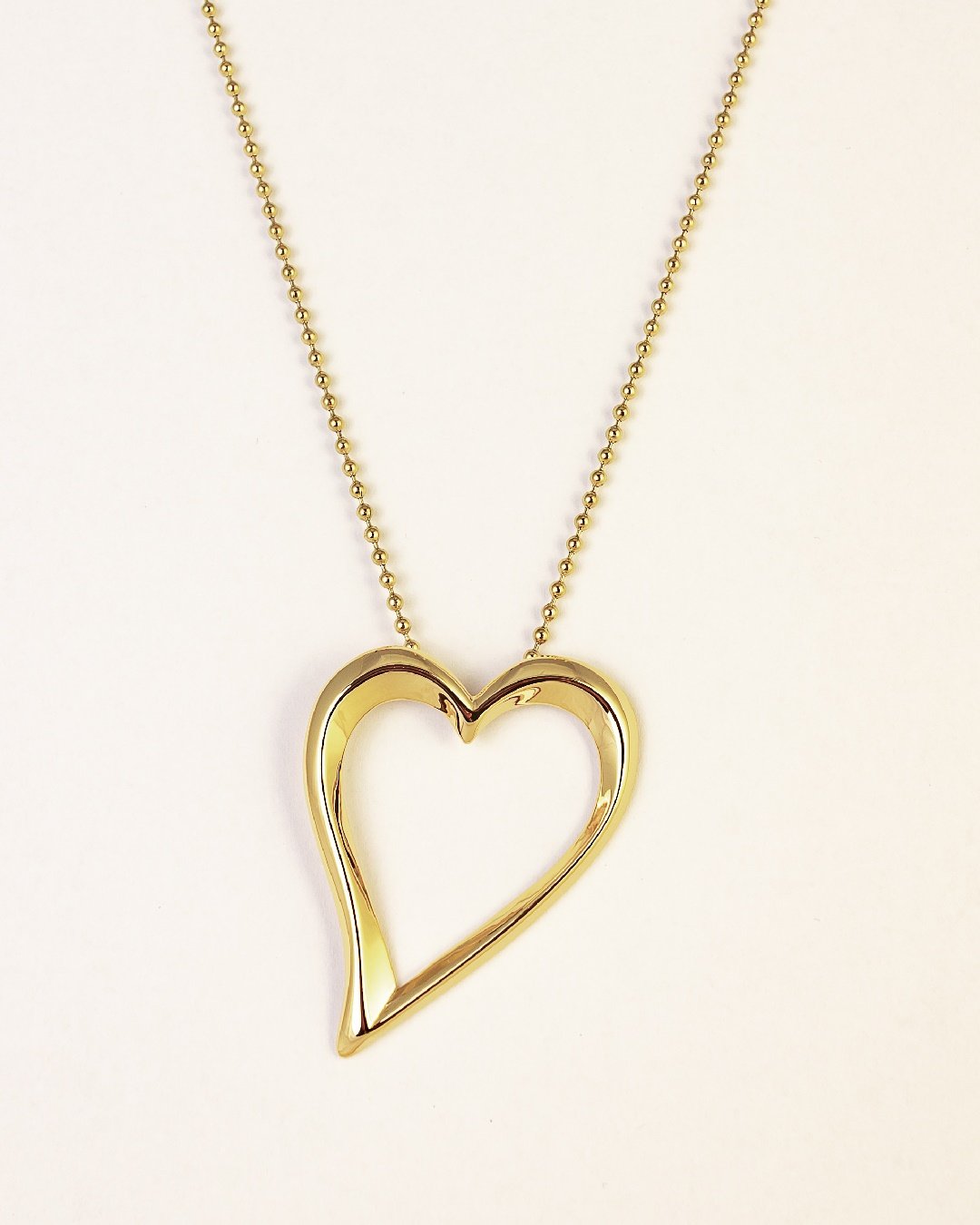 Collar Acero Largo Corazón