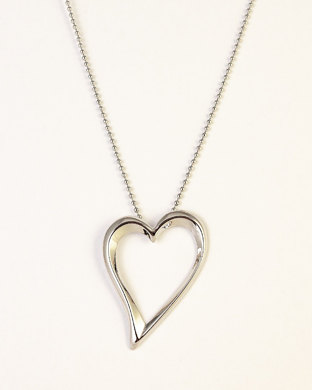 Collar Acero Largo Corazón