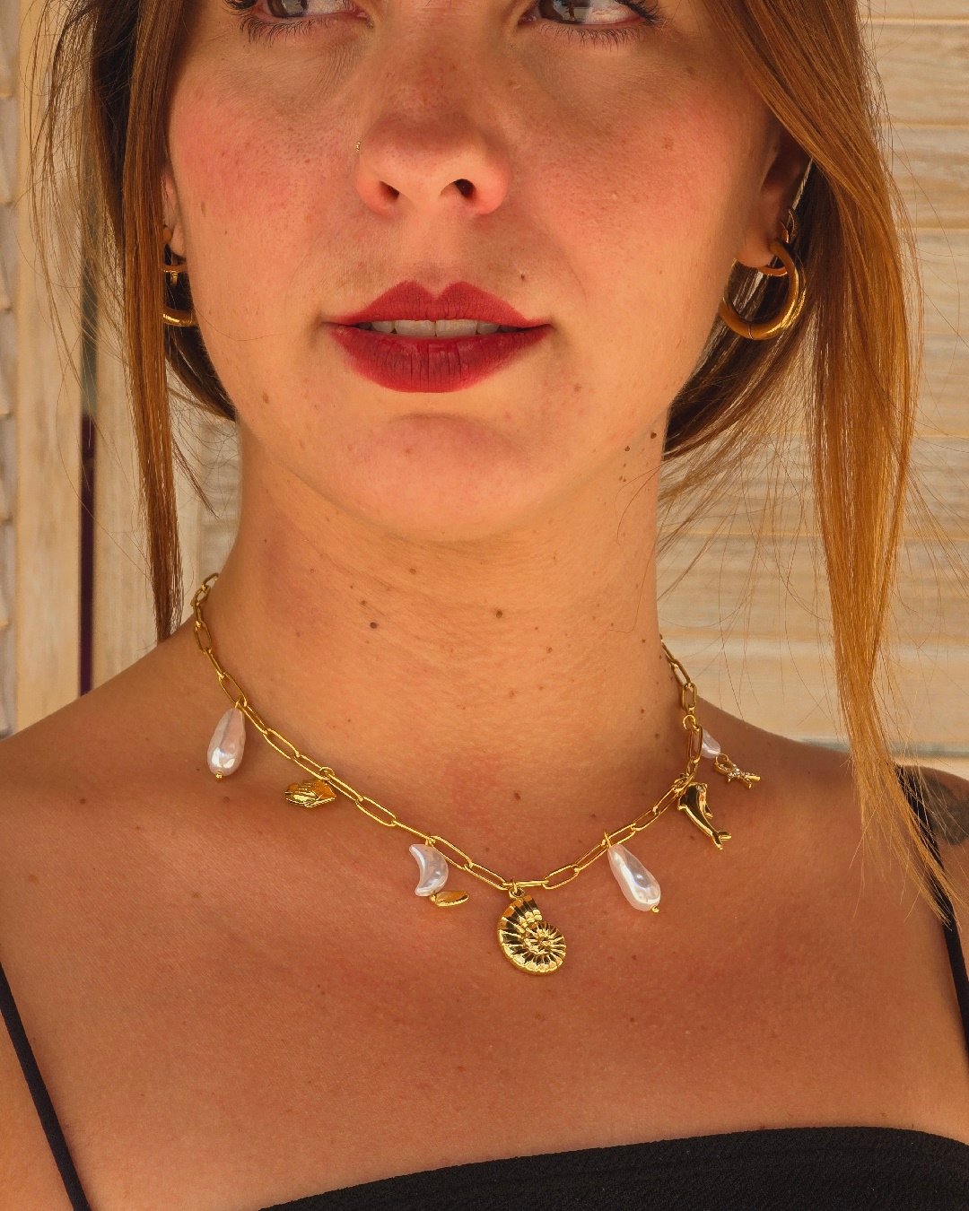 Collar Acero Beach Charm