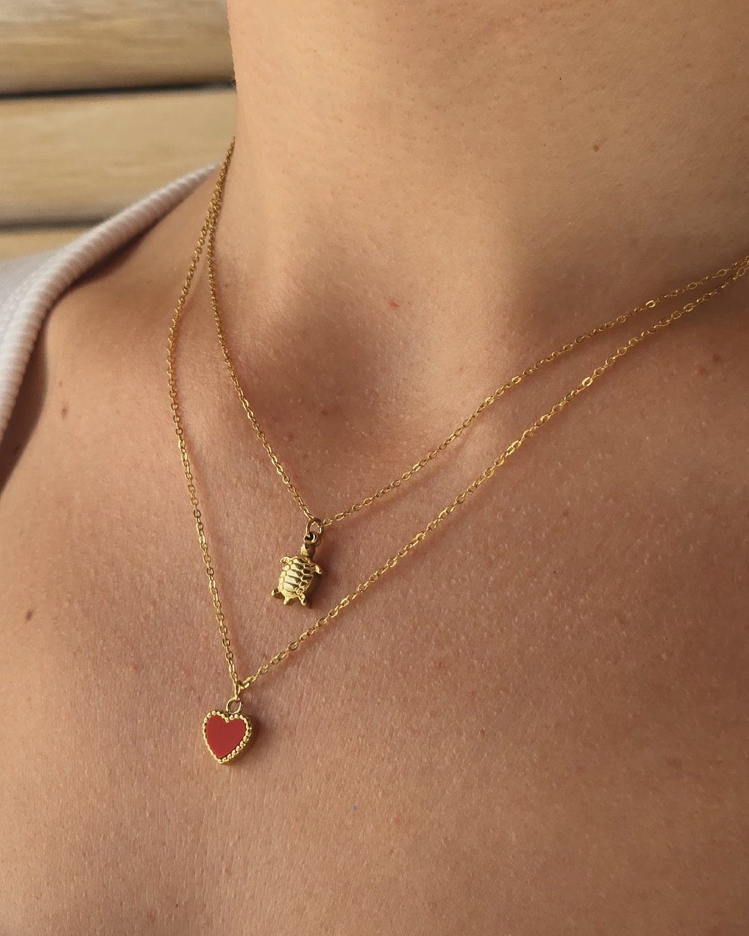 Collar Acero Red Heart