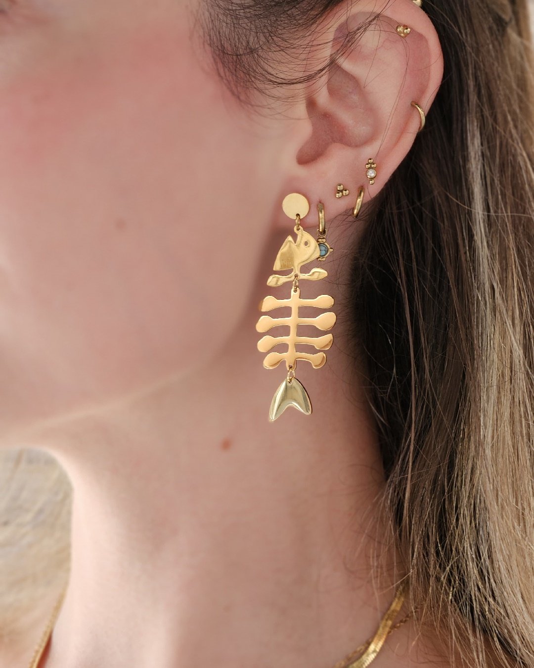 Pendientes Acero Raspas