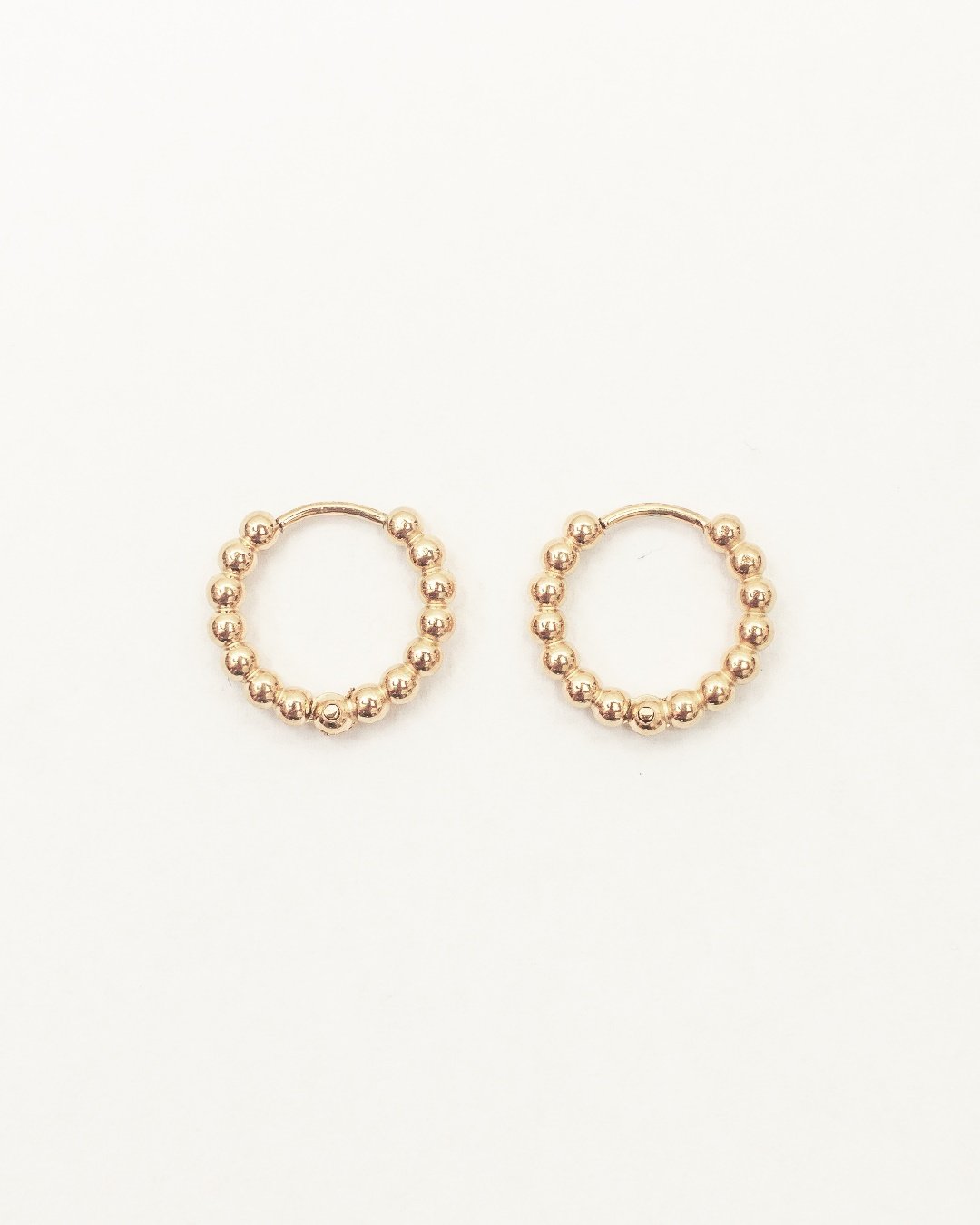 Pendientes Acero Aro Bolitas