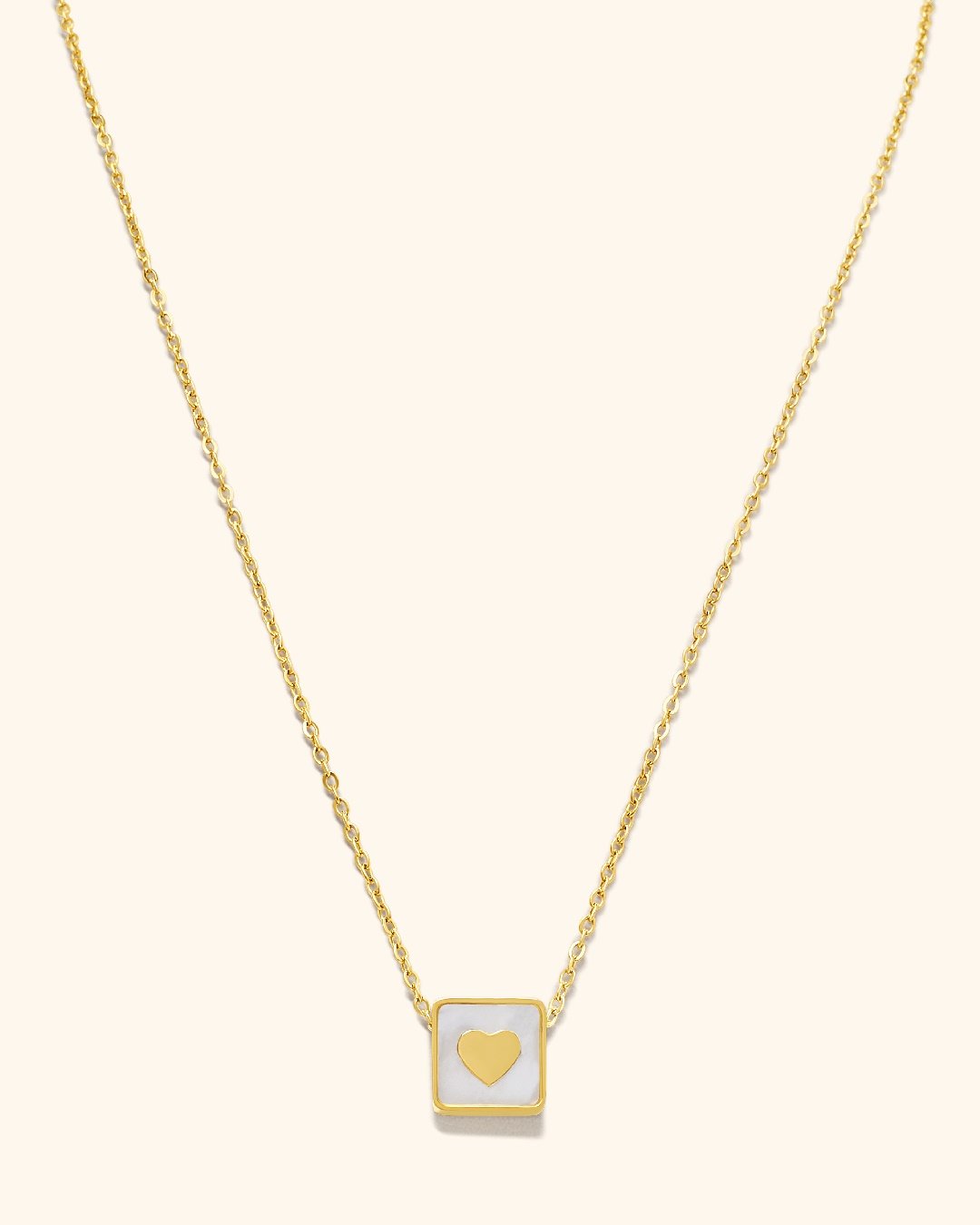 Collar Acero Corazón Nacar