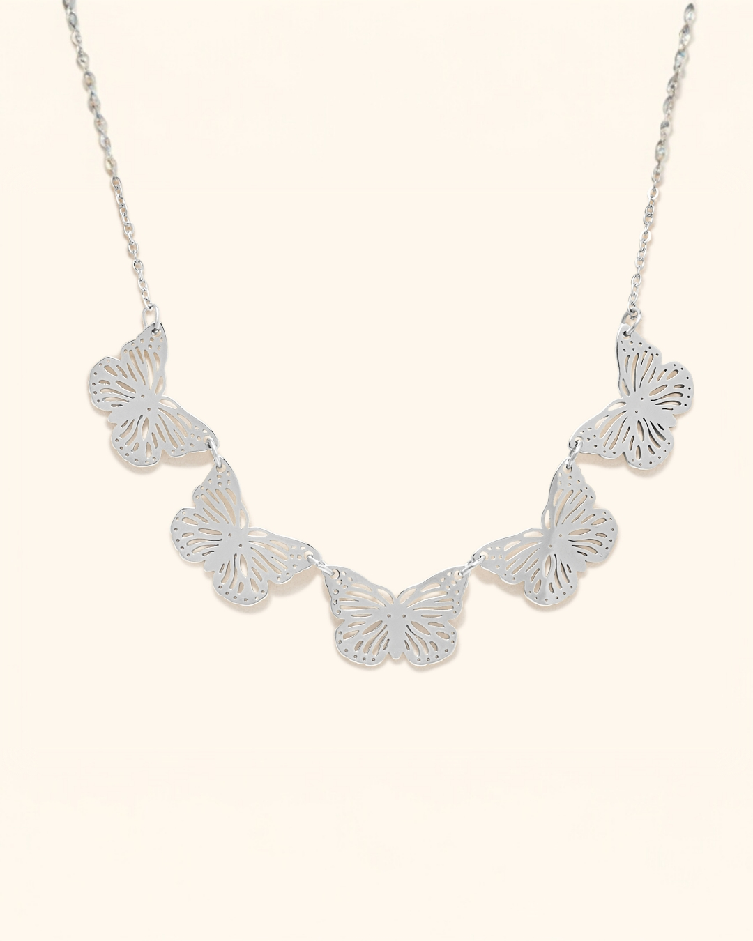 Collar Acero Mariposas