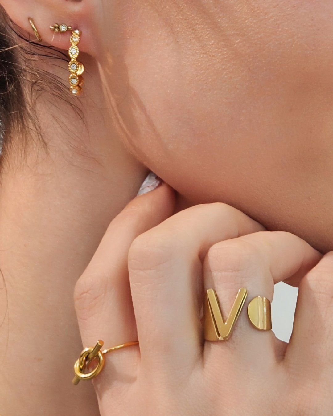 Pendiente Acero Aro Jara