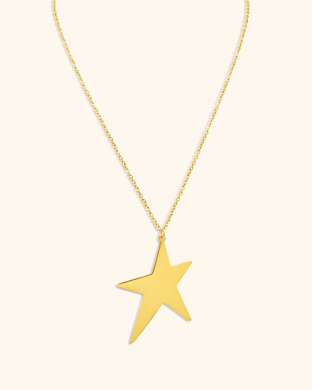 Collar Acero Estrella MG Dorado