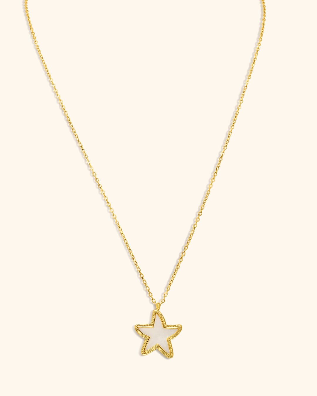 Collar Acero Estrella Nacarada