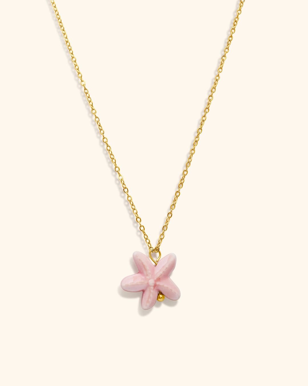 Collar Acero Starfish Pink