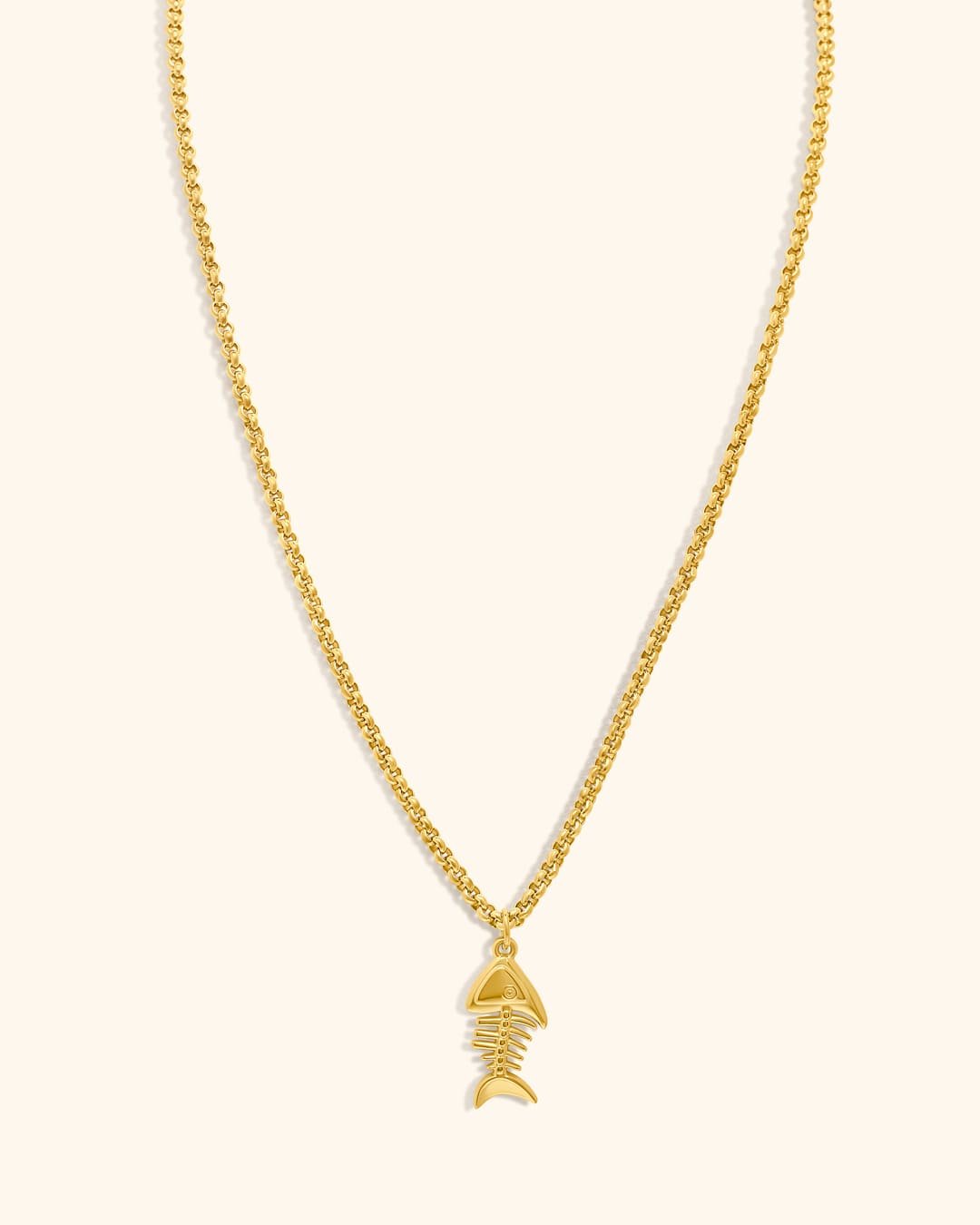 Collar De Acero con colgante Pez