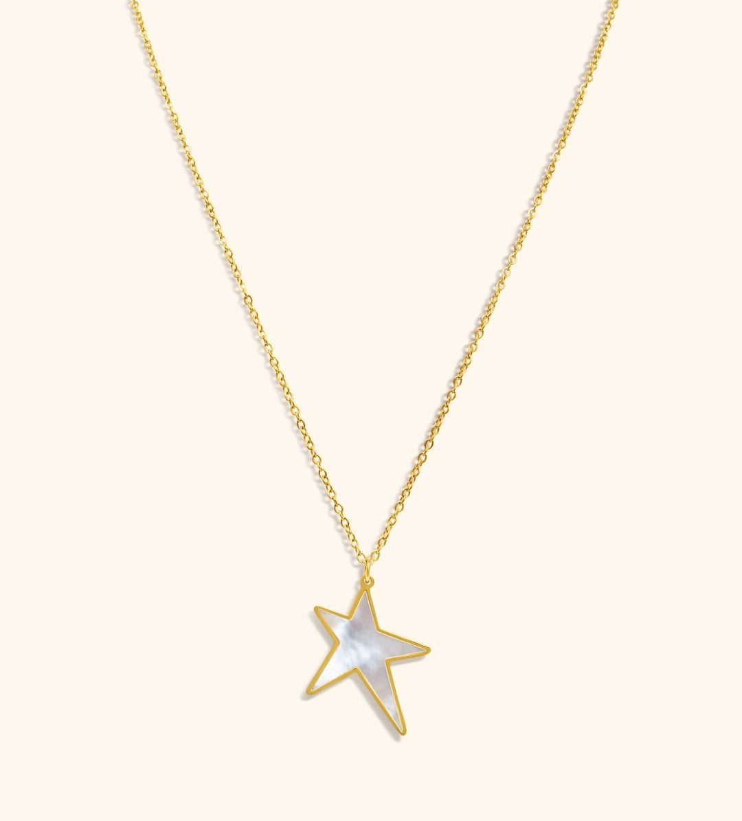 Collar Acero Estrella Nacarada